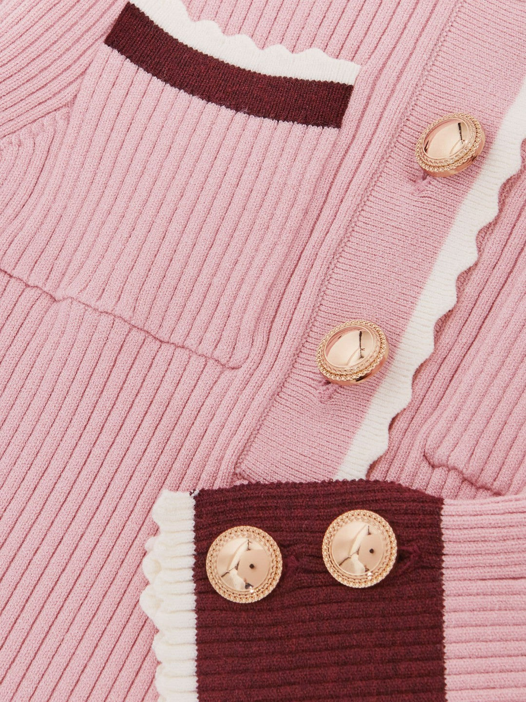 13-14 yrs Scallop-Trim Rib-Knit Dress Pink | Children & Baby