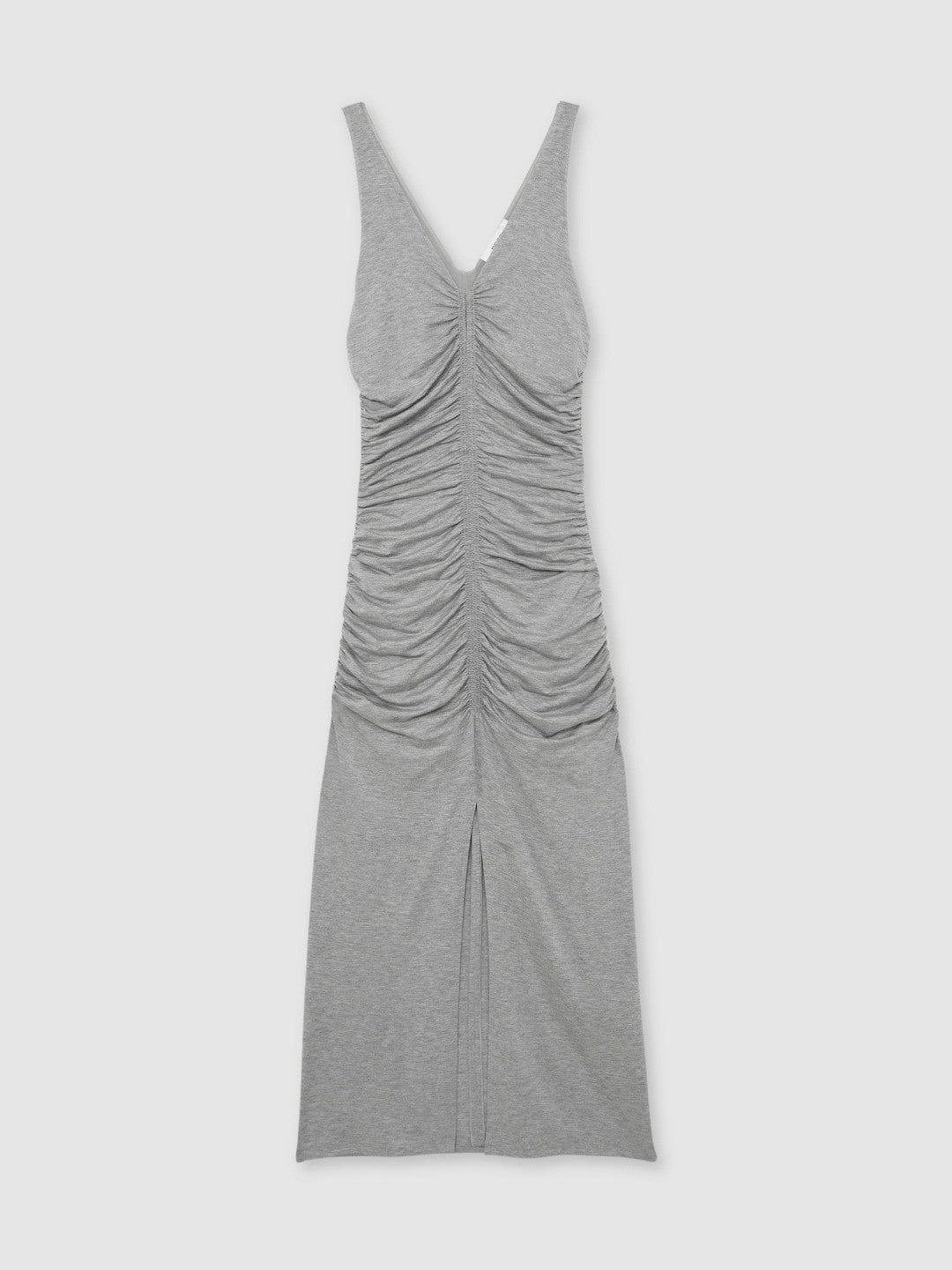 Stretch-Modal Ruched Jersey Dress Grey | Women