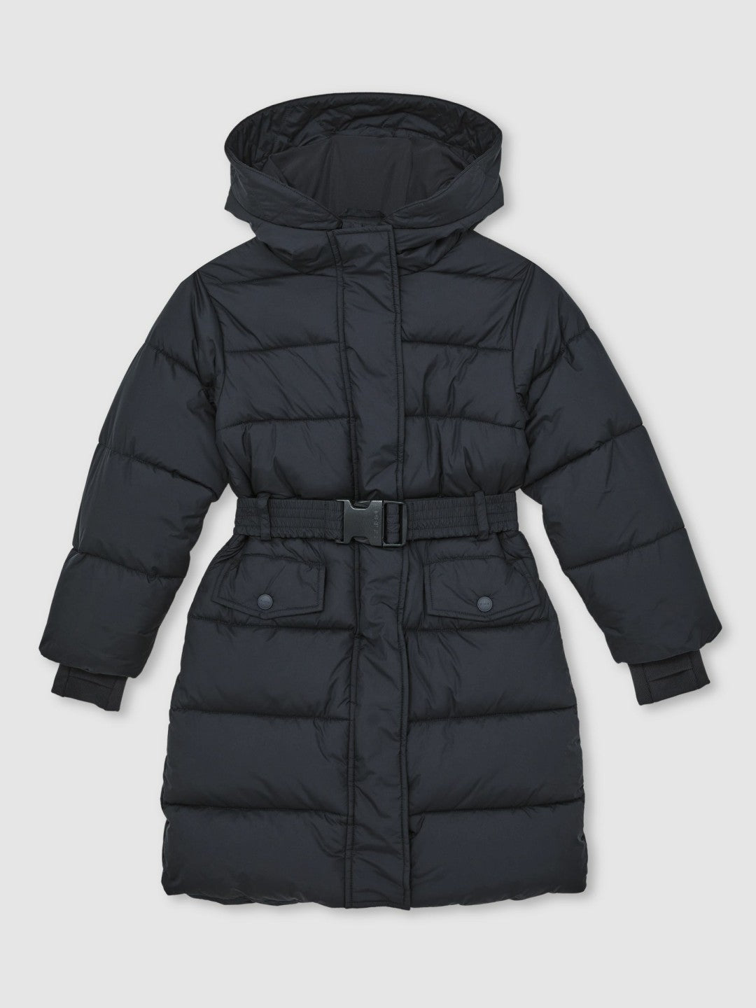 Longline Hooded Puffer Coat Navy | Children & Baby