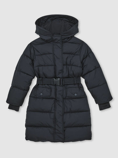 Longline Hooded Puffer Coat Navy | Children & Baby
