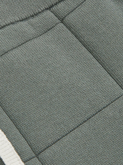 Tipped Knit Stitch-Detail Shorts Dark Sage Green | Children & Baby