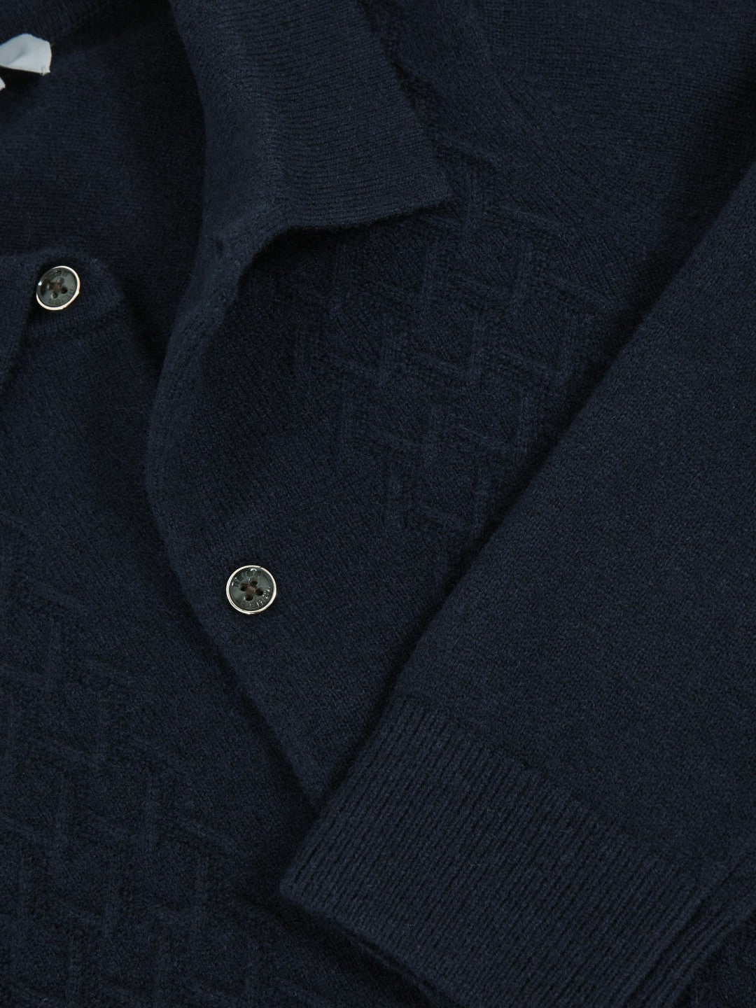 3-9 yrs Wool V-Stitch Button-Through Cardigan Navy Blue | Children & Baby