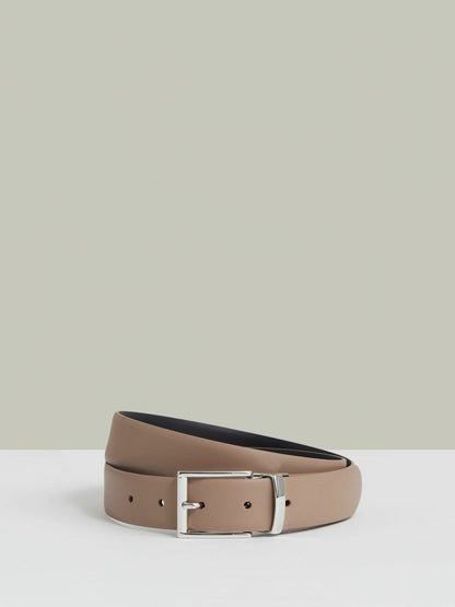 Reversible Leather Belt Dark Stone/Navy | Men