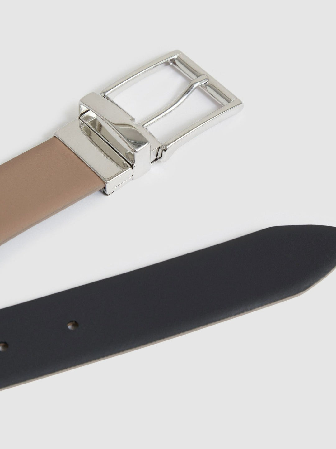 Reversible Leather Belt Dark Stone/Navy | Men