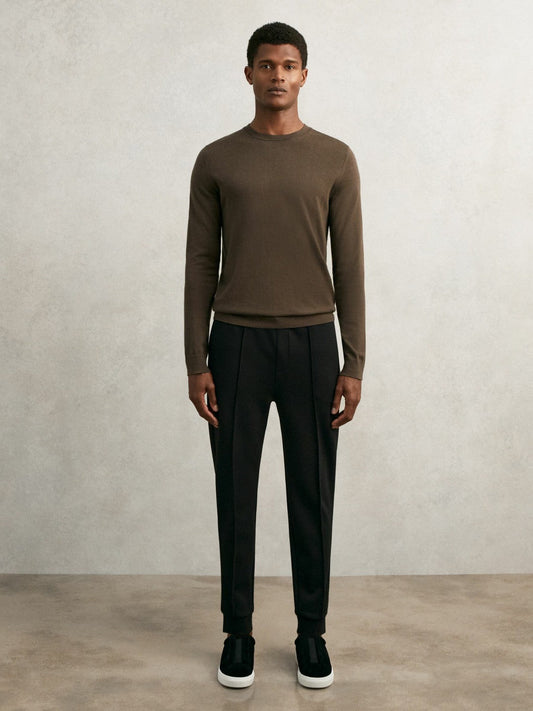 Interlock Drawstring Joggers Black | Men