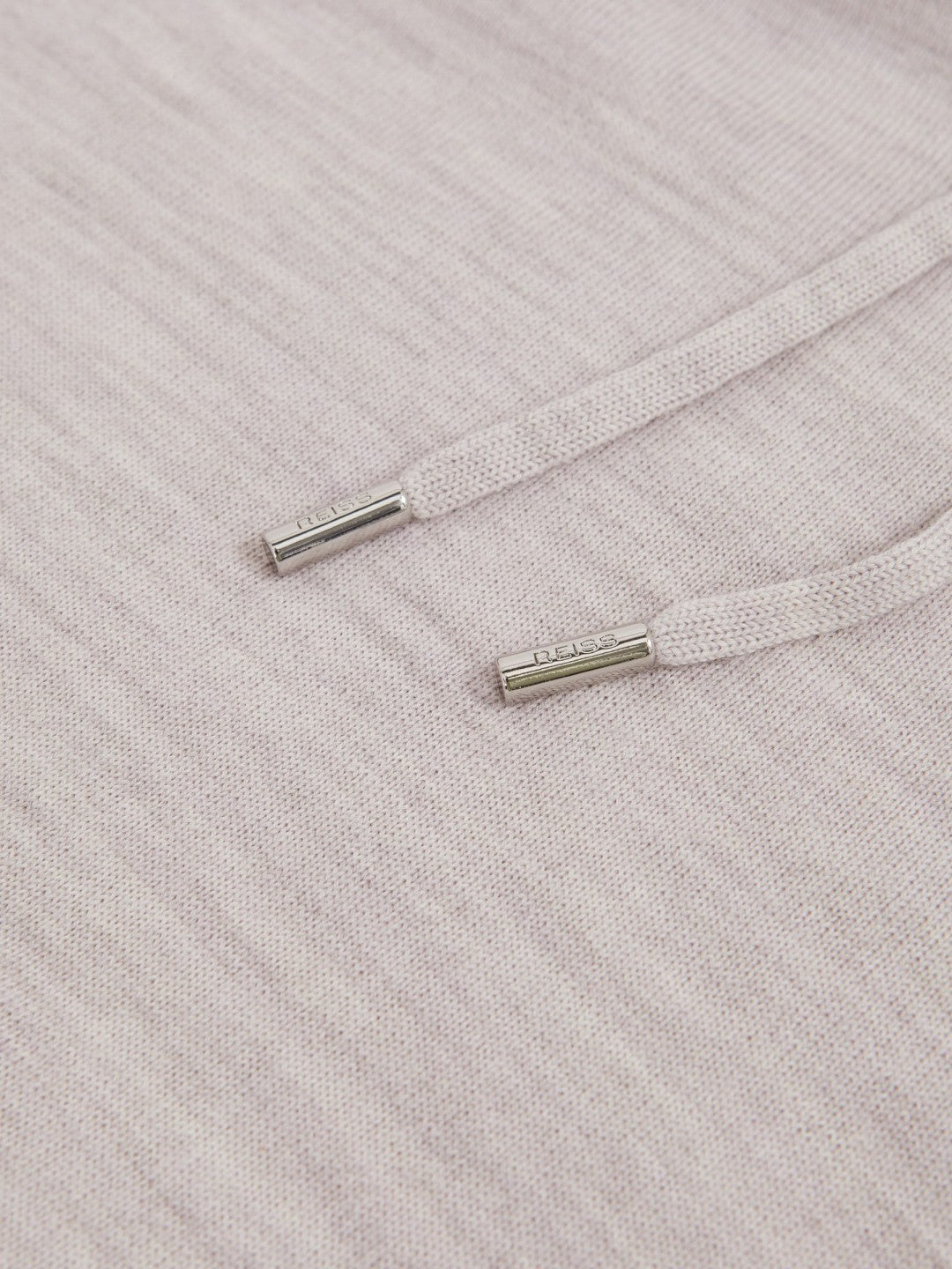 Merino Wool Drawstring Hoodie Wicker Brown Melange | Men