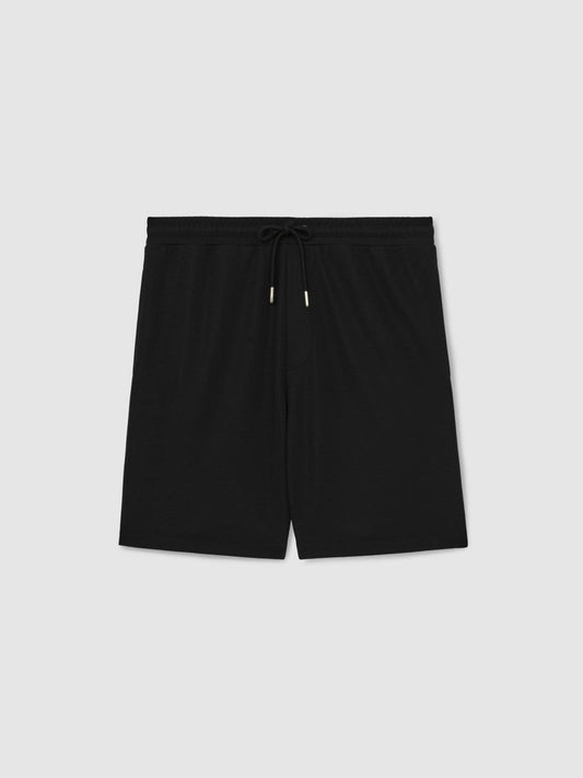 Textured Drawstring Shorts Black | Men