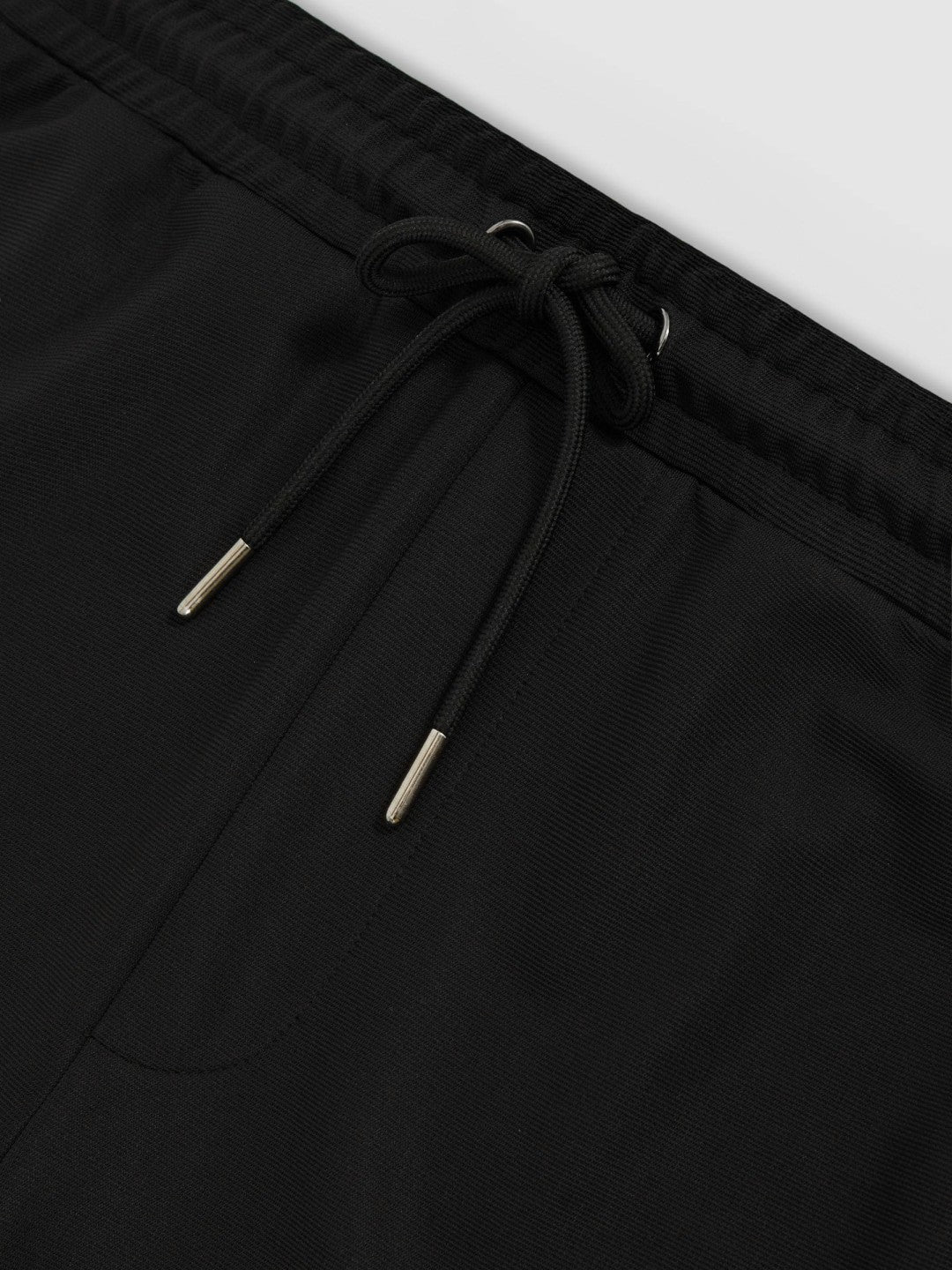 Textured Drawstring Shorts Black | Men