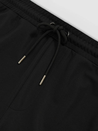 Textured Drawstring Shorts Black | Men