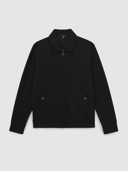 Interlock Zip Through Overshirt Black | Men