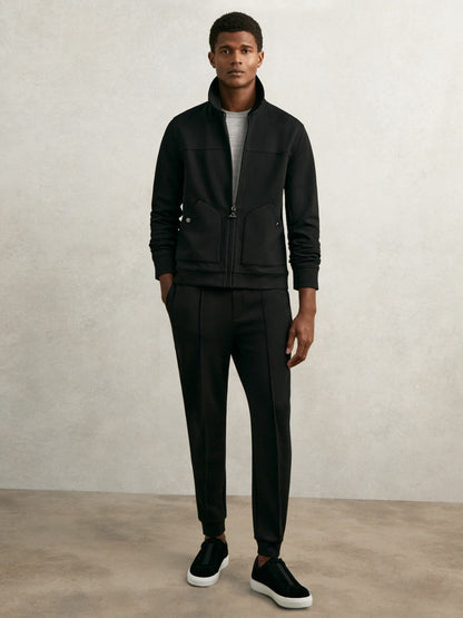 Interlock Zip Through Overshirt Black | Men