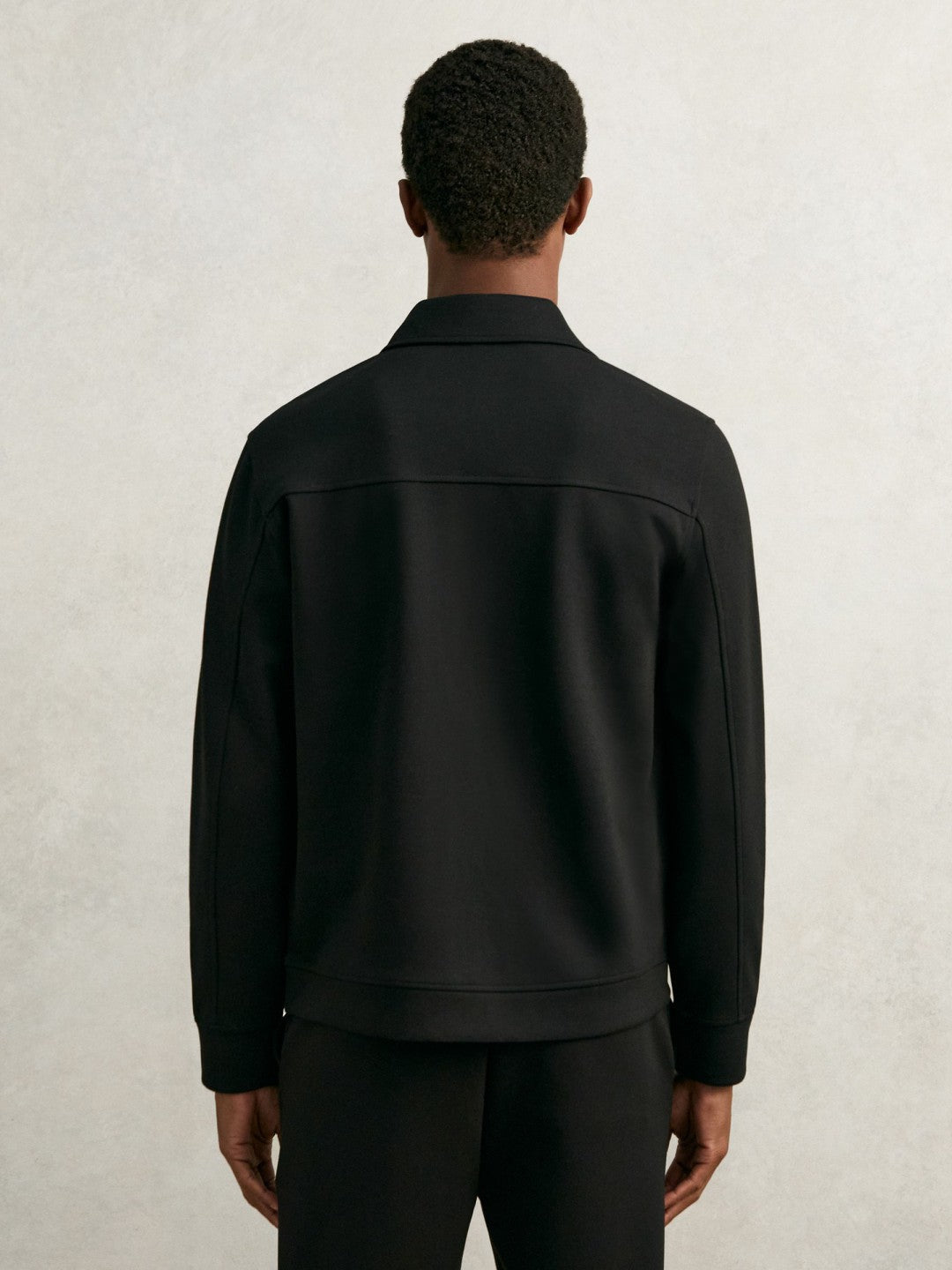 Interlock Zip Through Overshirt Black | Men