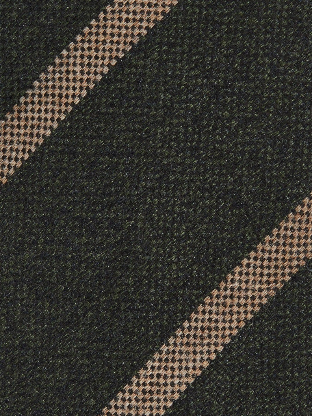 Wool-Silk Striped Tie Forest Green | Men
