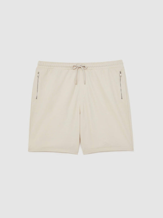 Textured Drawstring Shorts Stone | Men
