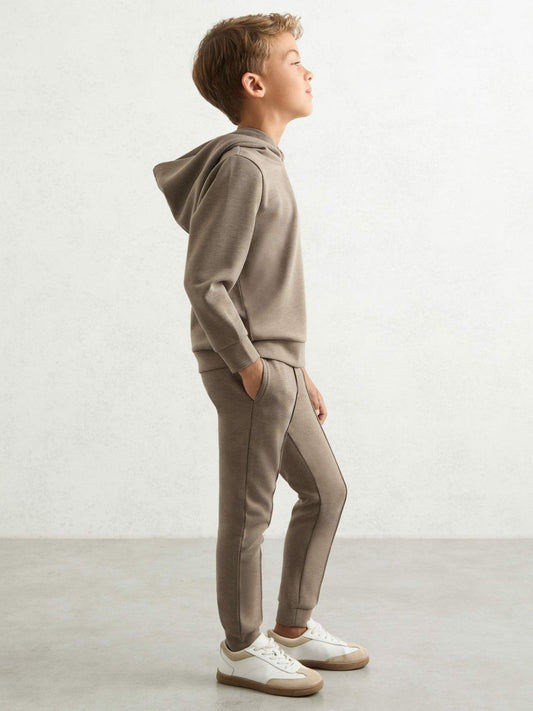 Interlock Jersey Hoodie Taupe Brown | Children & Baby