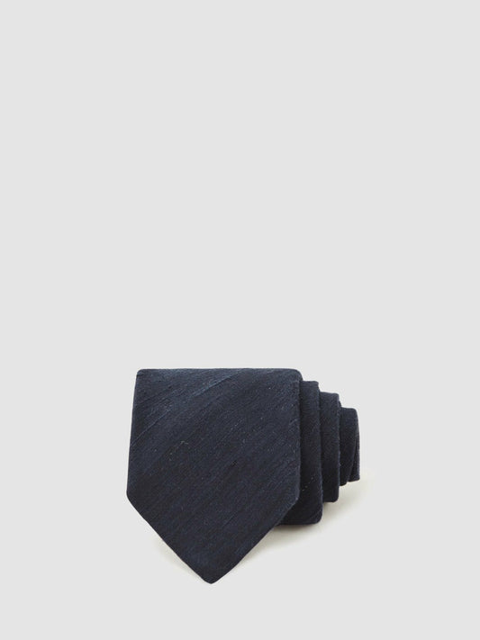 Silk Blend Textured Tie Navy | Men