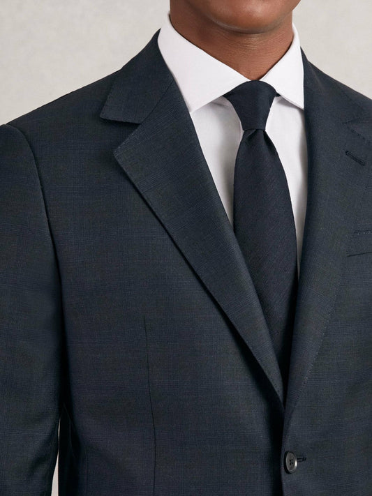 Silk Blend Textured Tie Navy | Men
