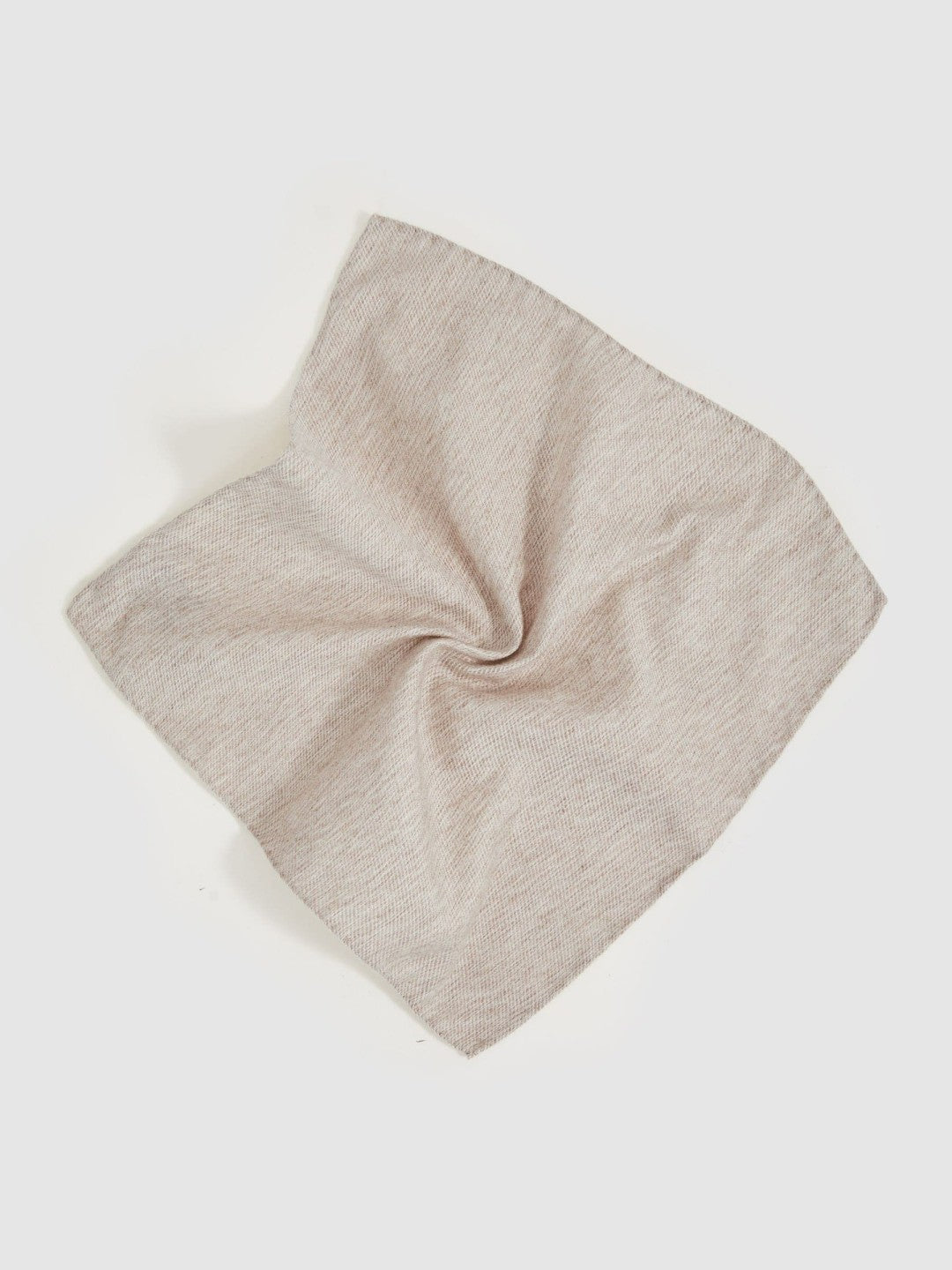 Wool Silk Textured Pocket Square Oatmeal | Men