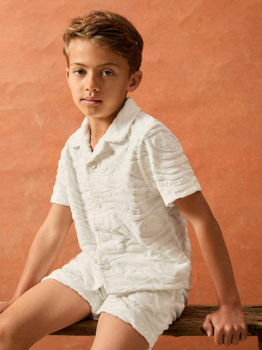 3-9 yrs SmileyWorld Wave Texture Shirt White | Children & Baby