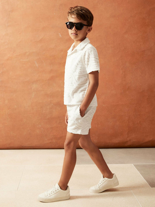 3-9 yrs SmileyWorld Wave Texture Shorts White | Children & Baby
