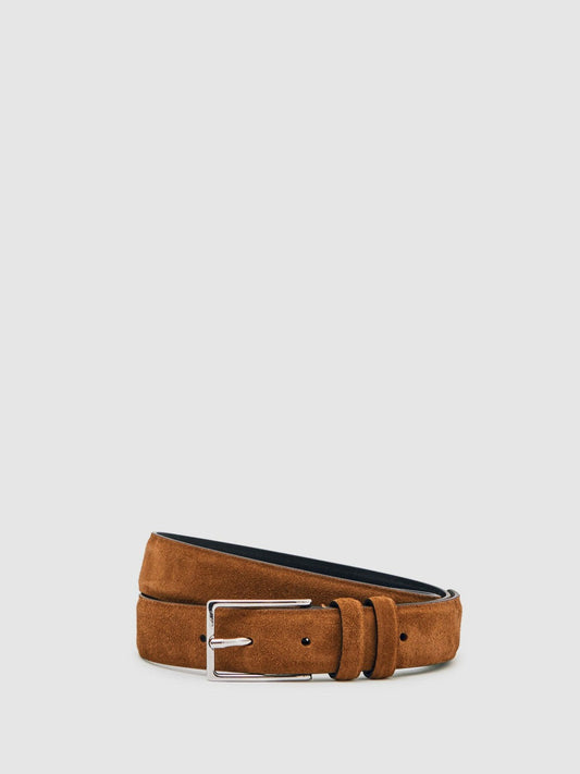 Suede Belt Tobacco Brown | Men