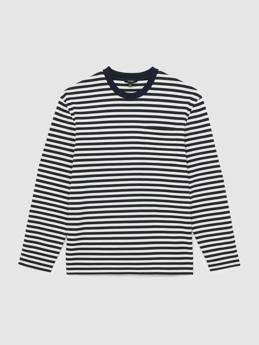 Striped Crew-Neck T-Shirt Navy/White | Men