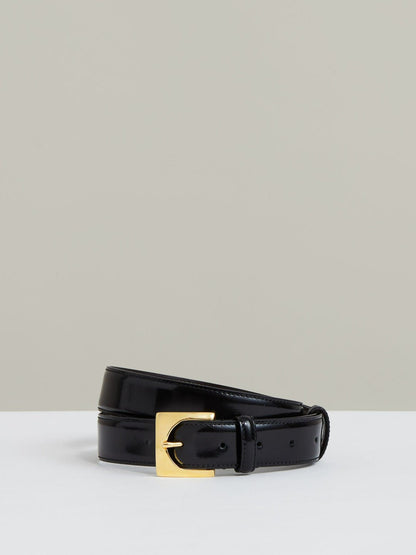 Suede Square Buckle Belt Black | Women