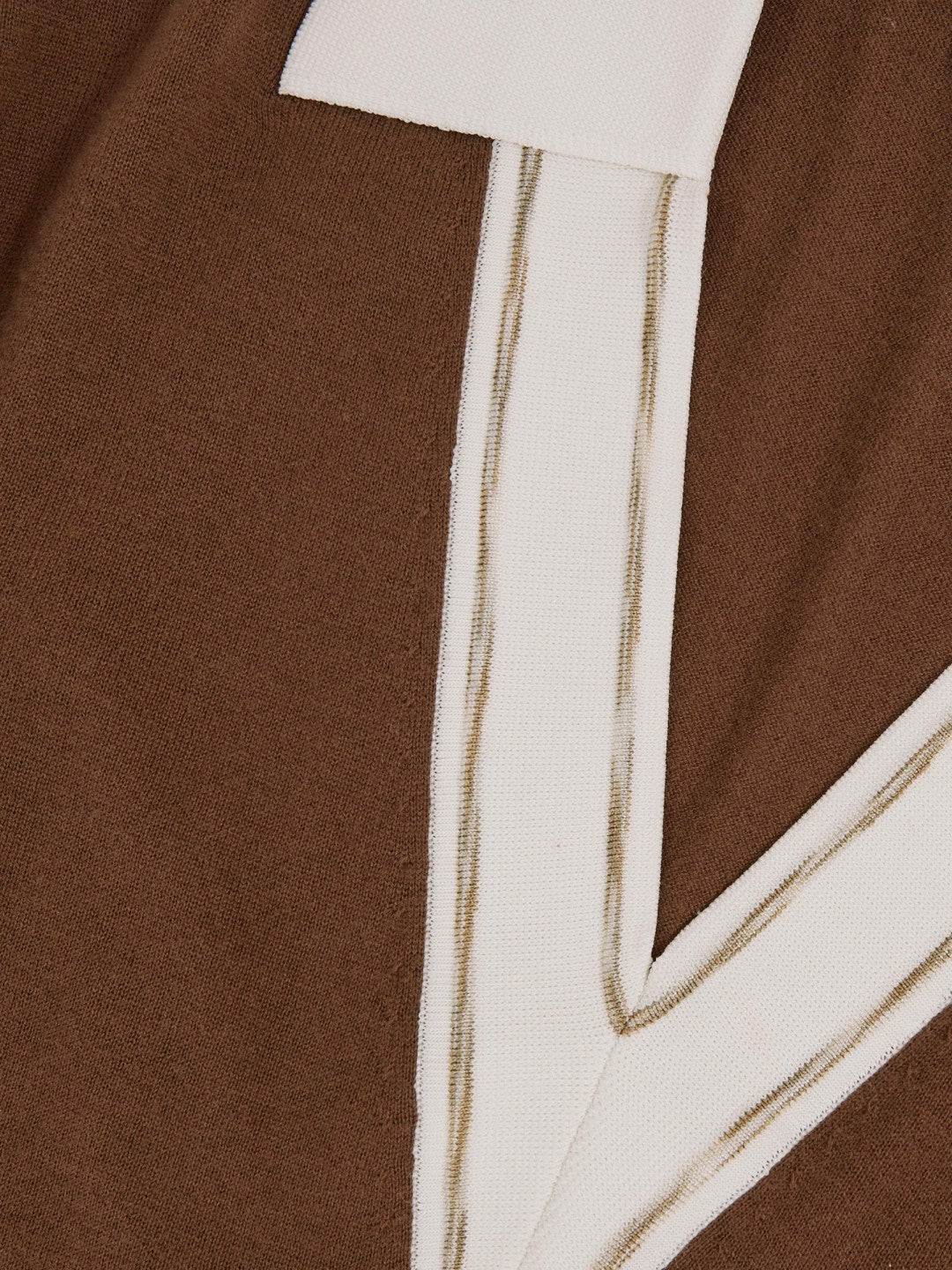 Wool Collared Cricket Jumper Chocolate Brown/Ivory | Women