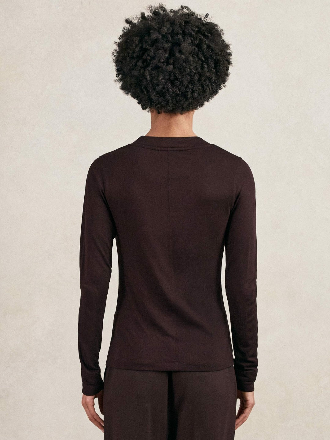 Jersey V-Neck Top Plum | Women