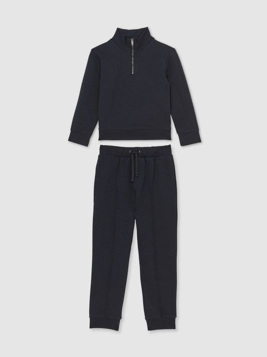 3-9 yrs Interlock Sweatshirt and Trousers Set Navy Blue | Children & Baby
