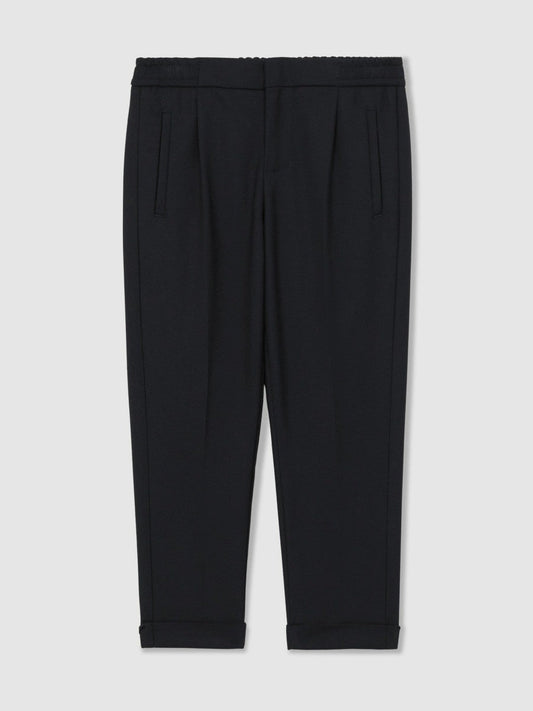 3-9 yrs Relaxed-Fit Pleated Tapered Trousers Navy | Children & Baby