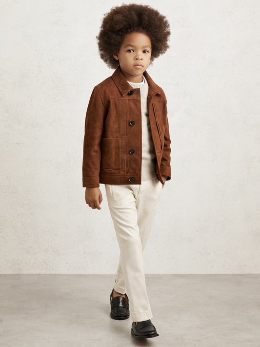 3-9 yrs Relaxed-Fit Pleated Tapered Trousers Off White | Children & Baby