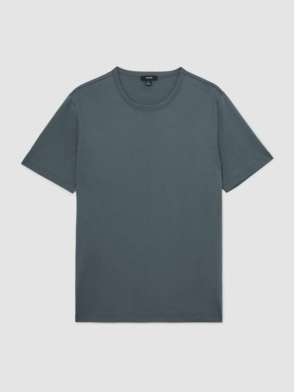 Airwater-Cotton Crew-Neck T-Shirt Airforce Blue | Men