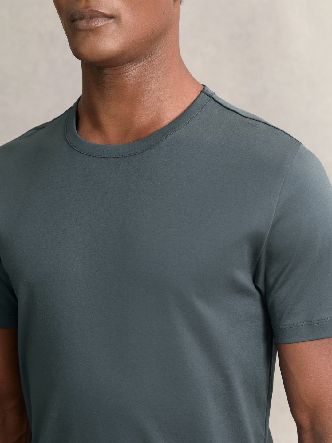 Airwater-Cotton Crew-Neck T-Shirt Airforce Blue | Men
