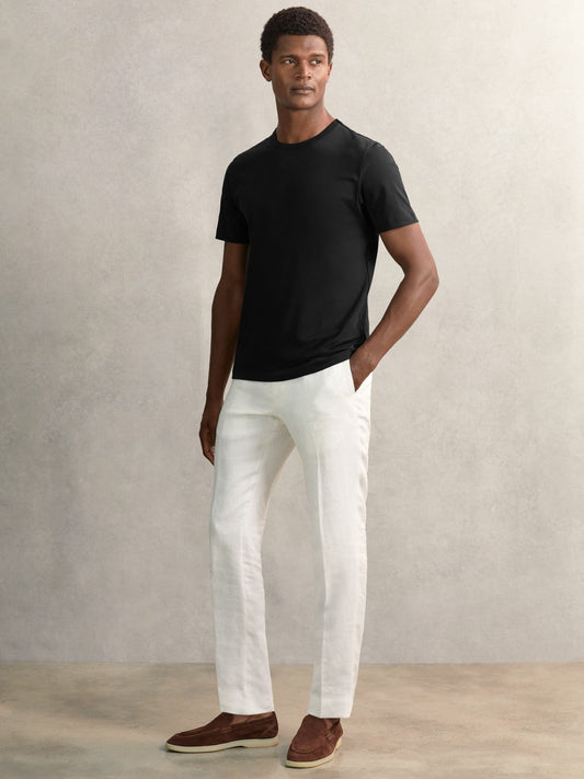 Airwater-Cotton Crew-Neck T-Shirt Black | Men