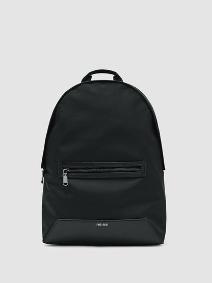 Woven Zipped Backpack Black | Men