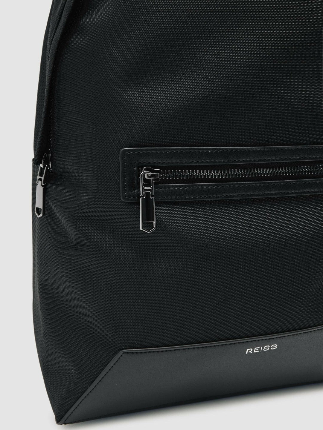 Woven Zipped Backpack Black | Men