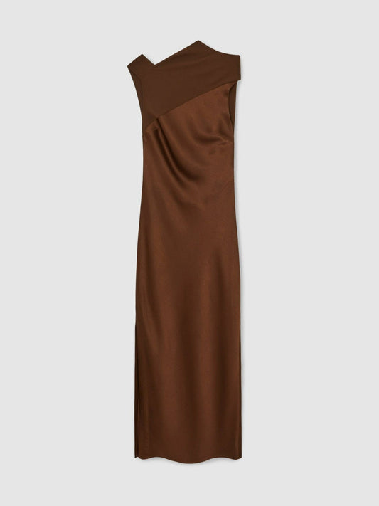 Petite Back Detail Midi Dress Bronze | Women