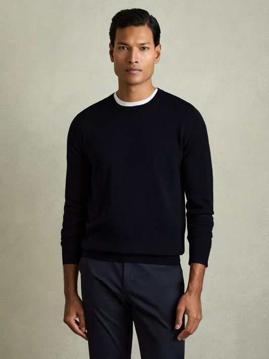 Pack of Two Merino Wool Jumpers Navy | Men