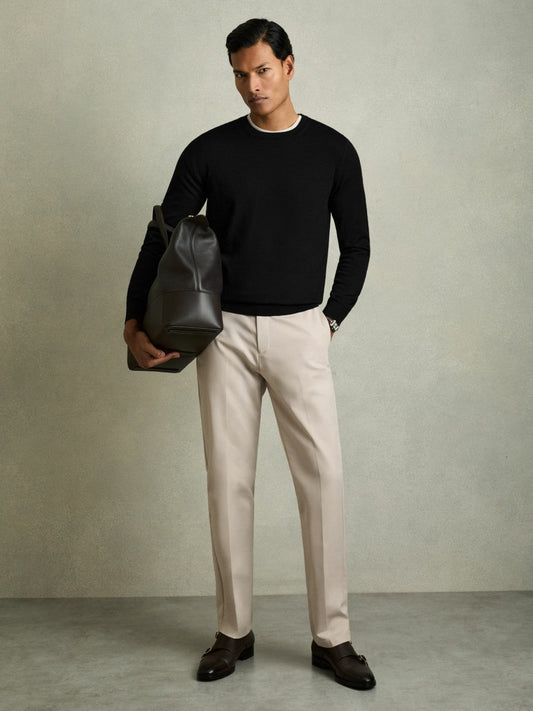 Pack of Two Merino Wool Jumpers Black | Men