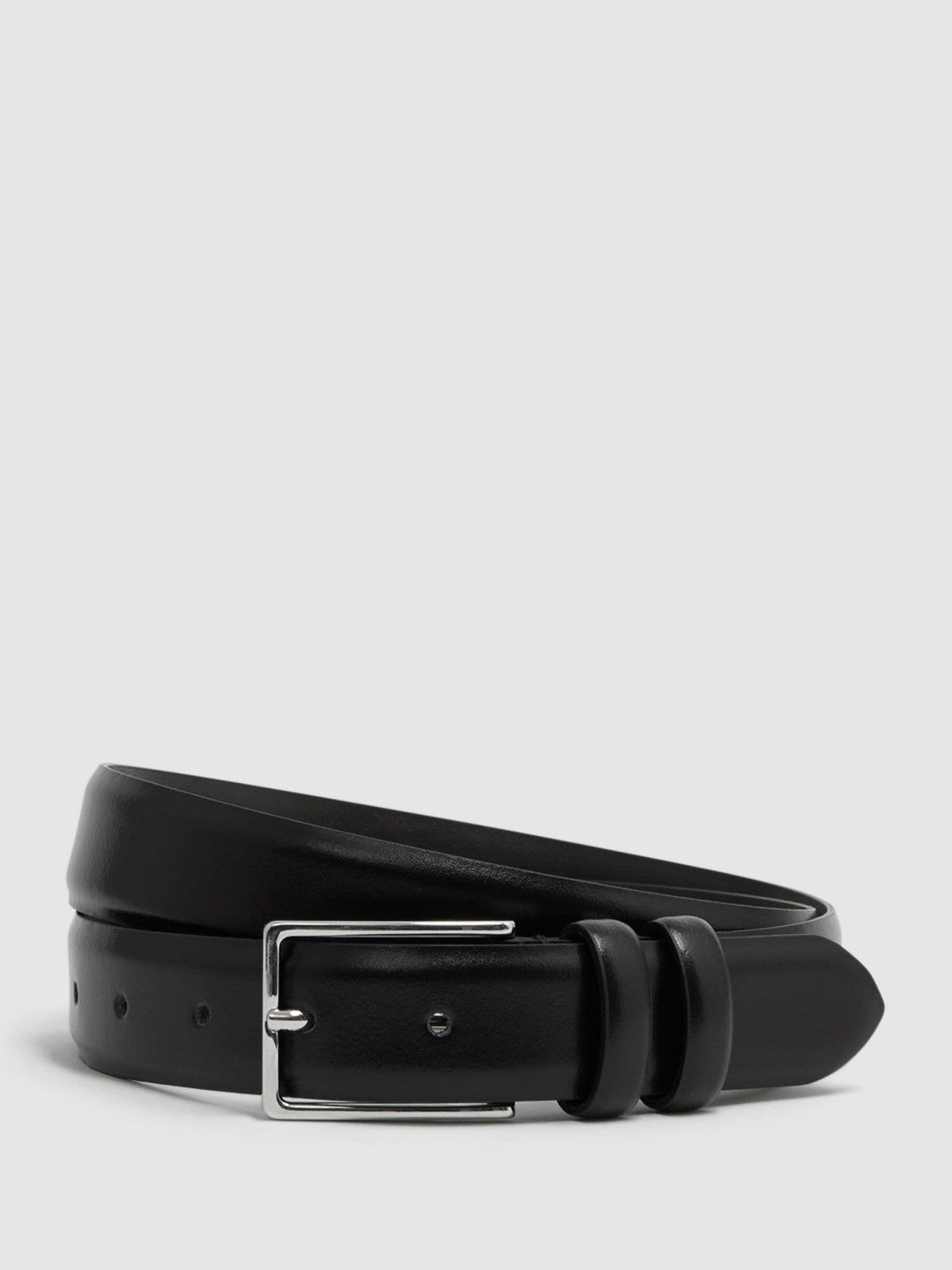 Smooth Leather Belt Black | Men
