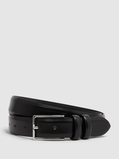 Smooth Leather Belt Black | Men