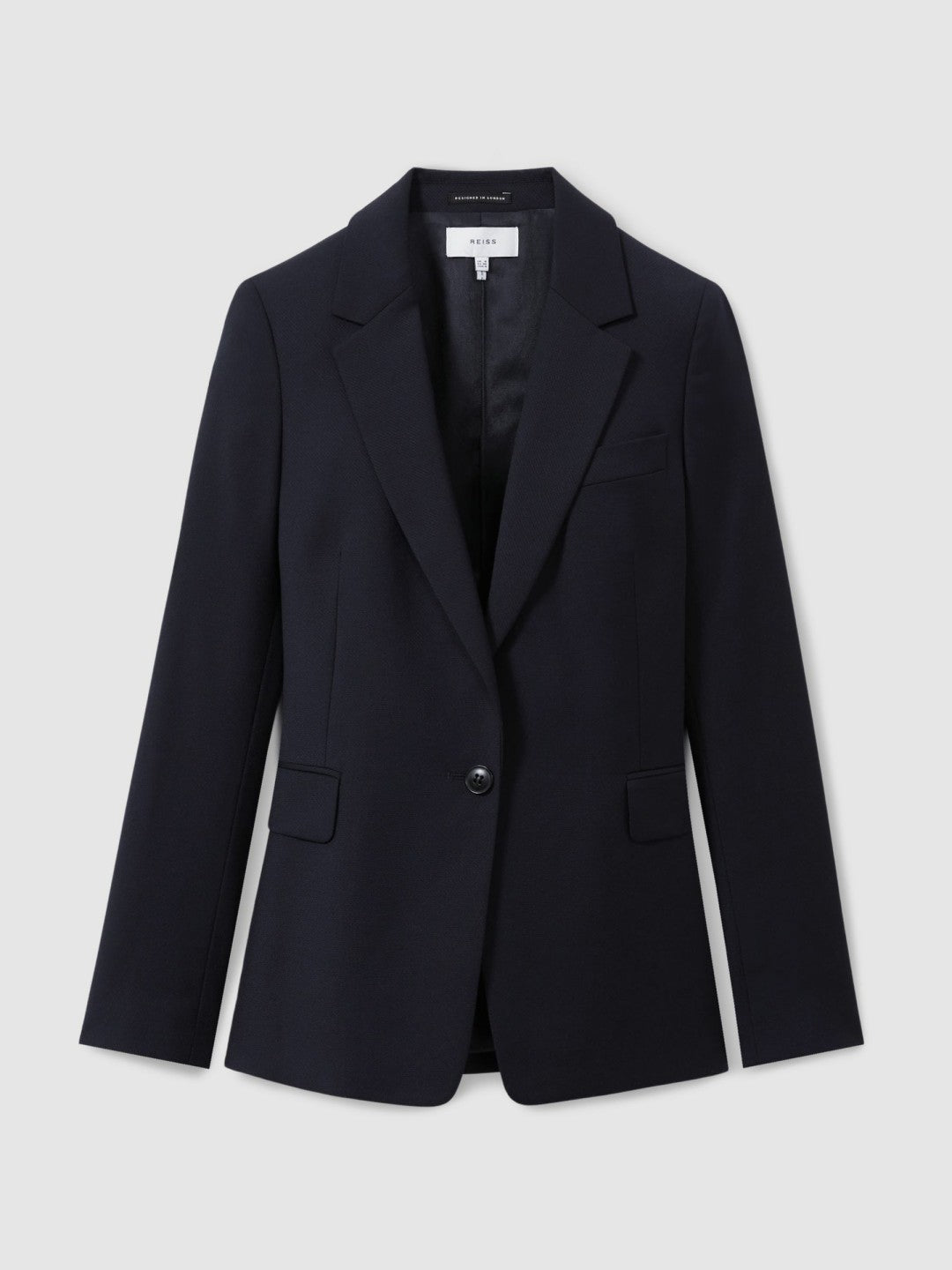 Petite Single Breasted Suit Blazer Navy | Women