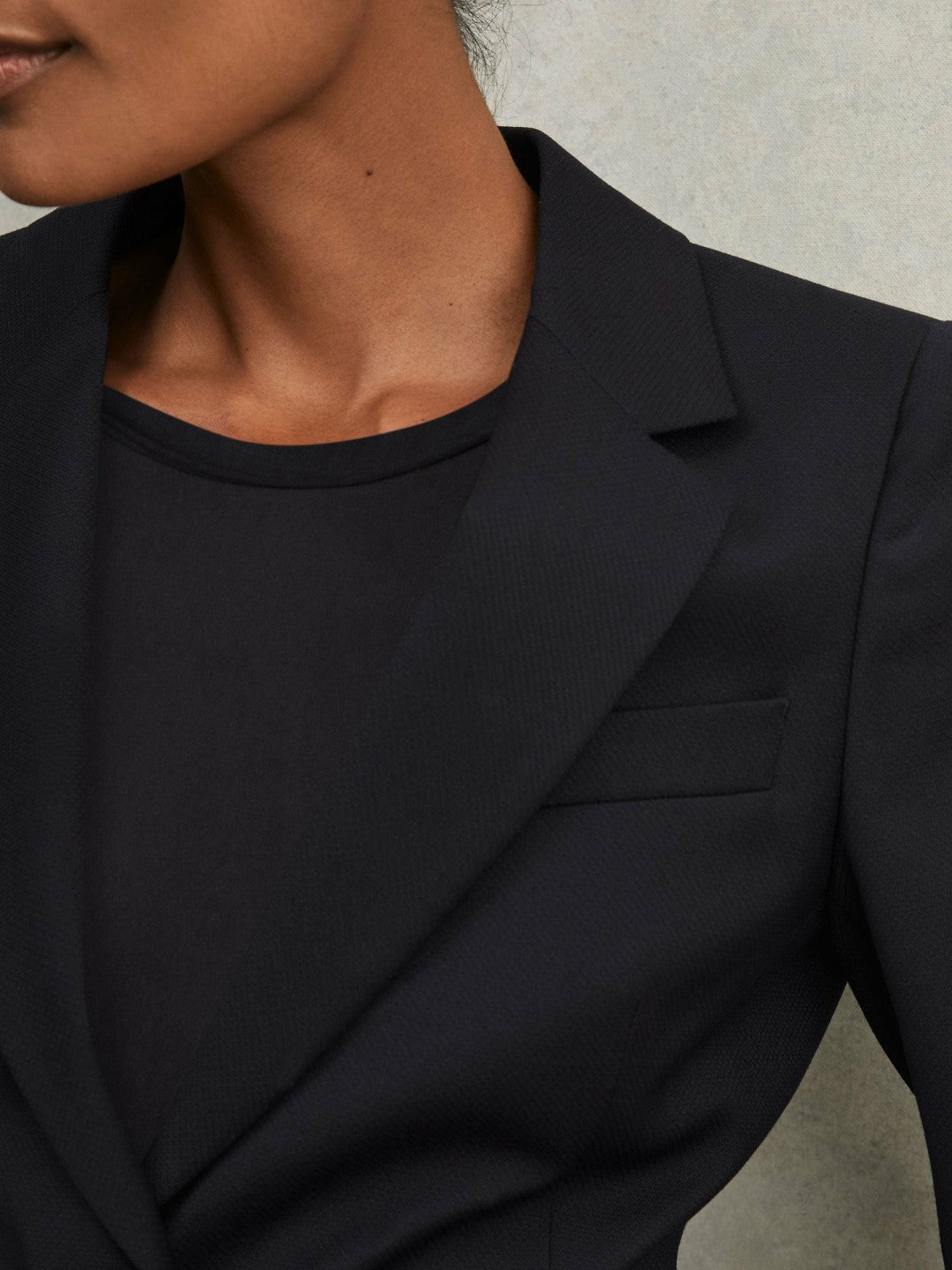 Petite Single Breasted Suit Blazer Navy | Women