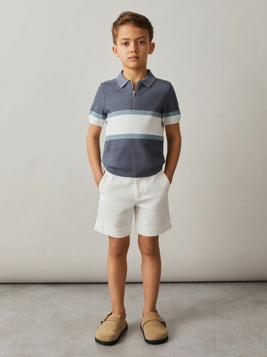 3-9 yrs Cotton Chino Shorts with Stretch White | Children & Baby
