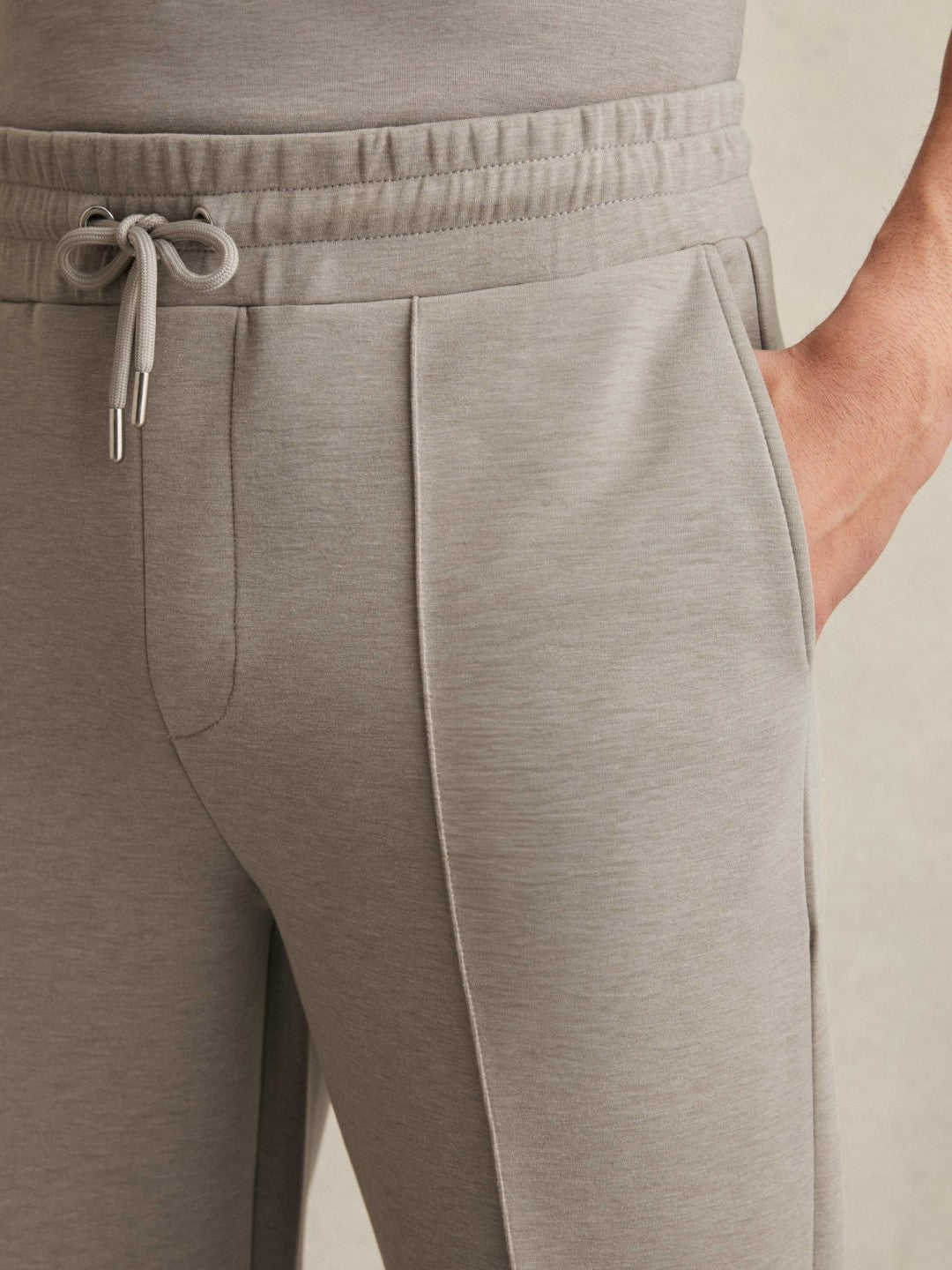 Drawstring Jersey Joggers Taupe | Men