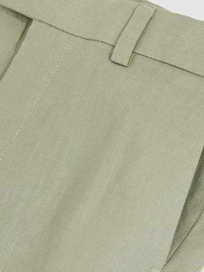 9-13 yrs Slim Fit Linen Adjustable Trousers Apple | Children & Baby