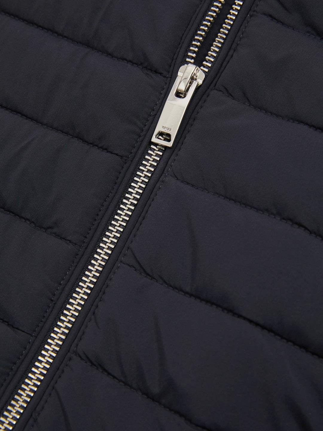 Hybrid Quilt and Knit Zip-Through Jacket Navy | Men