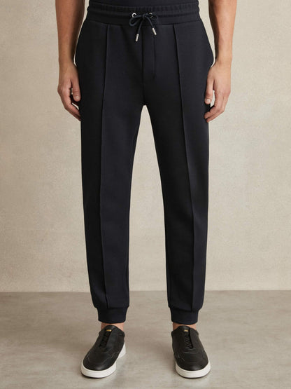 Drawstring Jersey Joggers Navy Blue | Men