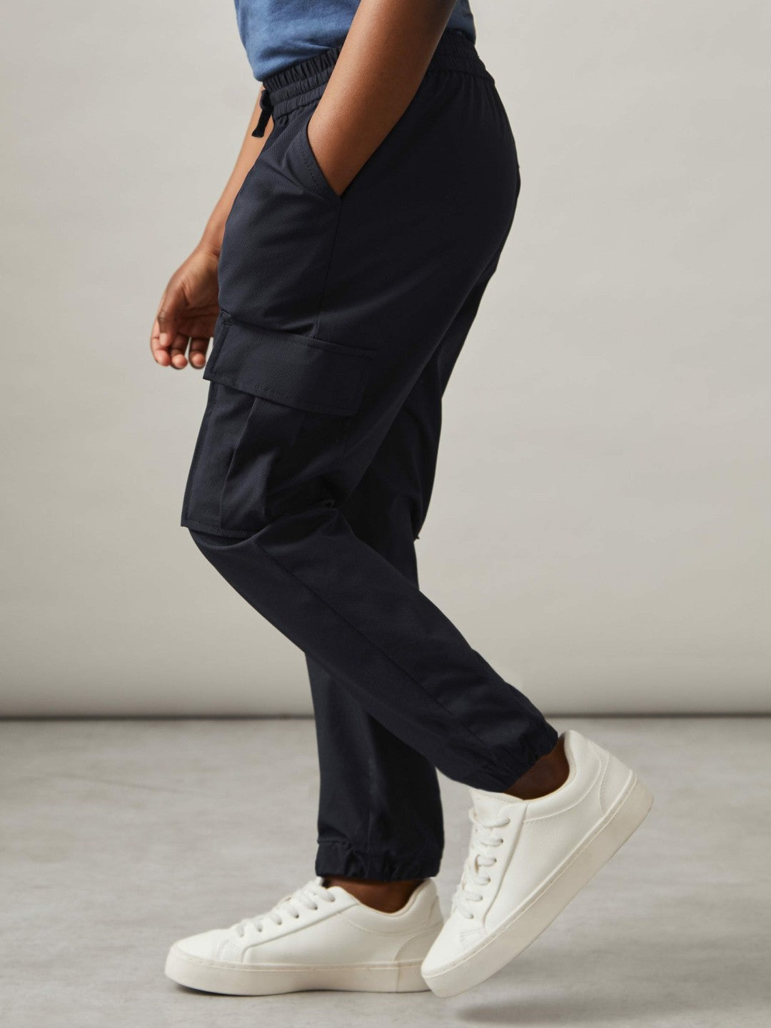 9-14 yrs Technical Drawstring Cuffed Cargo Trousers Navy | Children & Baby